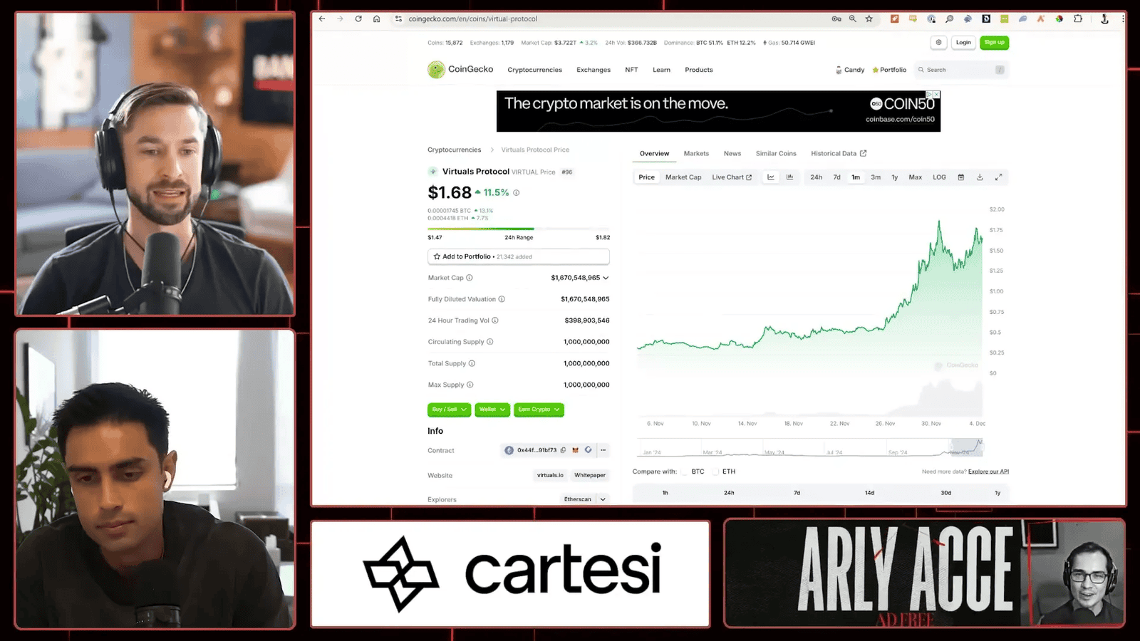 Virtuals platform for AI agents