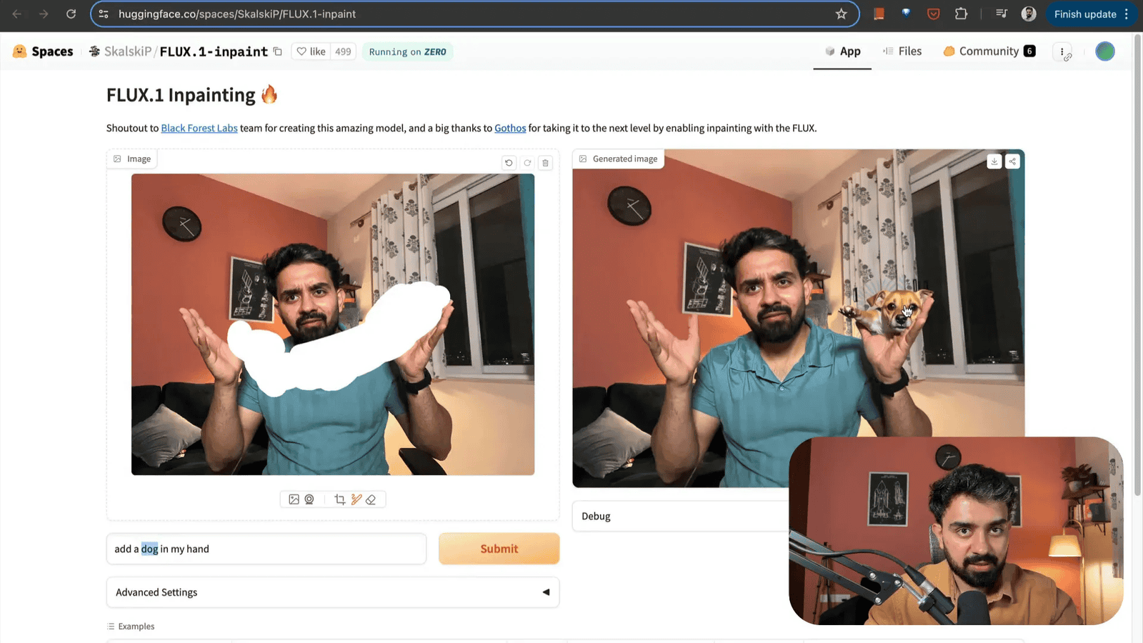 FLUX Inpainting adding elements to an image
