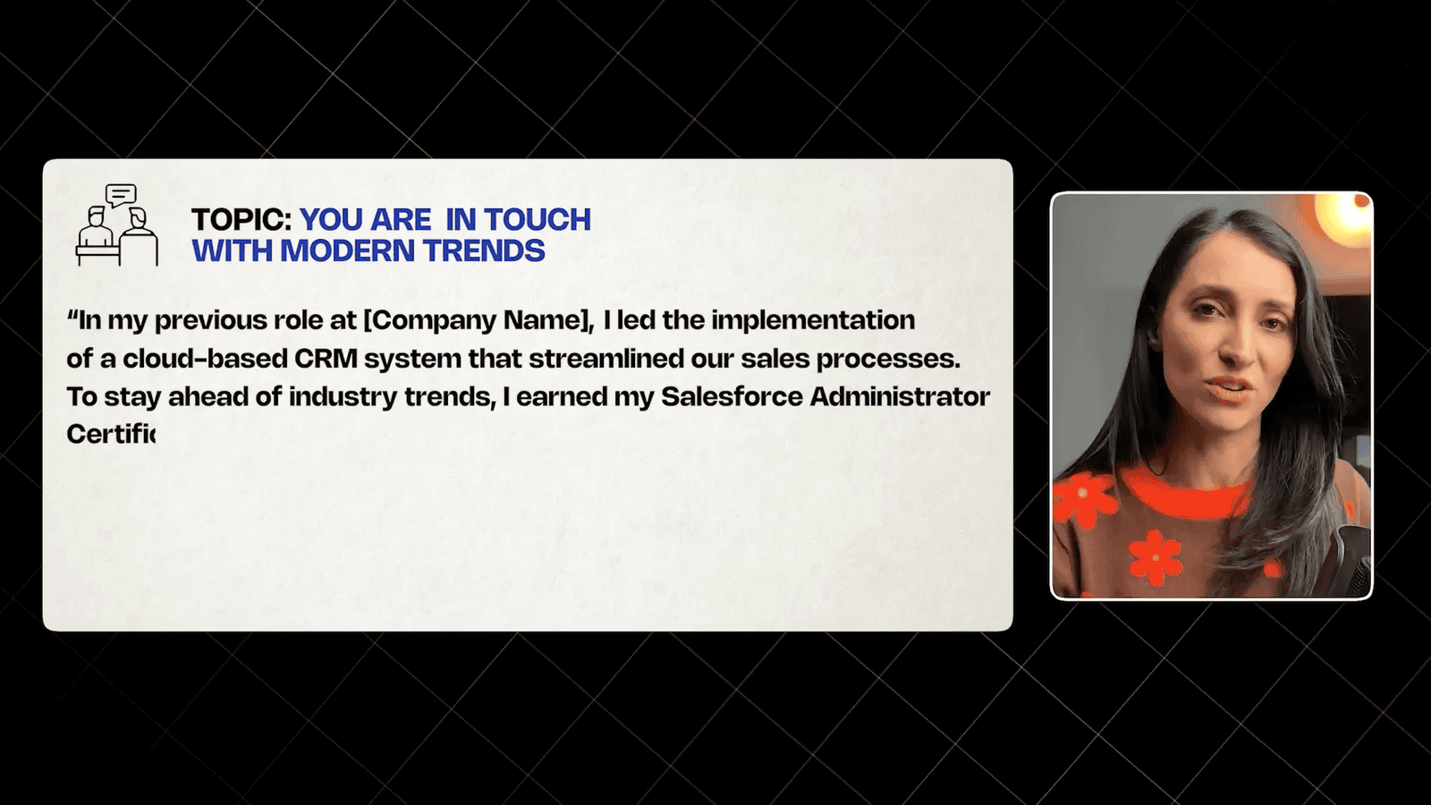 Candidate reframing overqualification