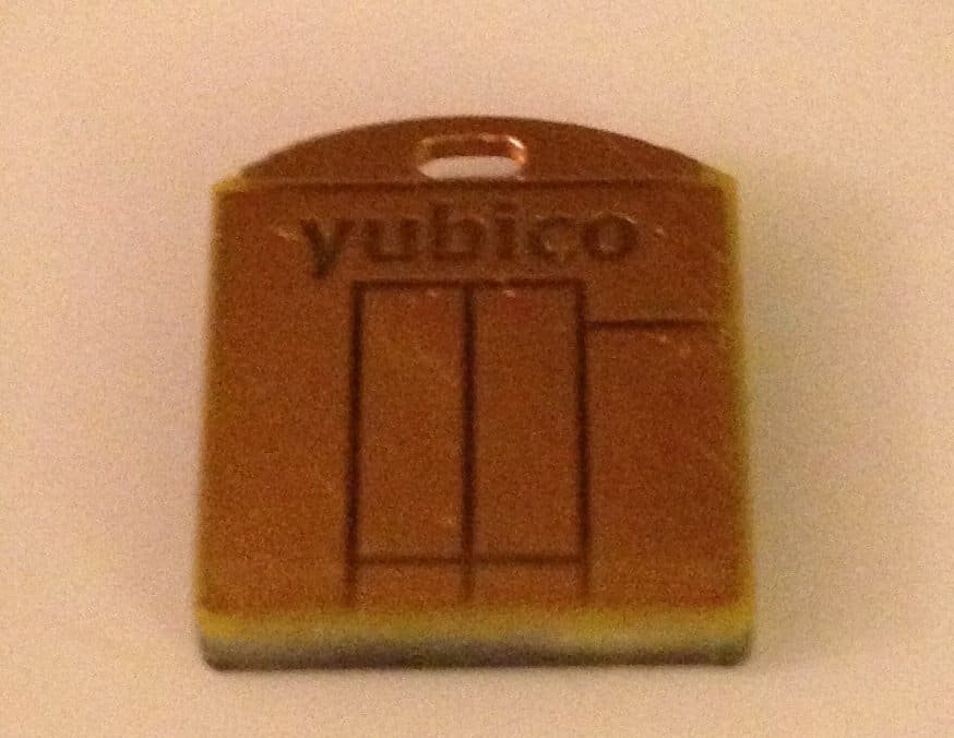 YubiKey Nano form factor plugged into a port style view